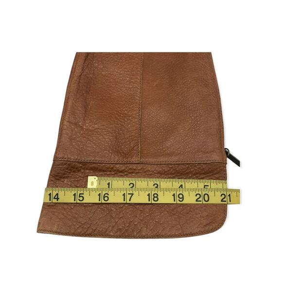 Franco Sarto Womens Daya Riding Boots Brown Leather Pointed Toe Zip 7 M New - Picture 4 of 11